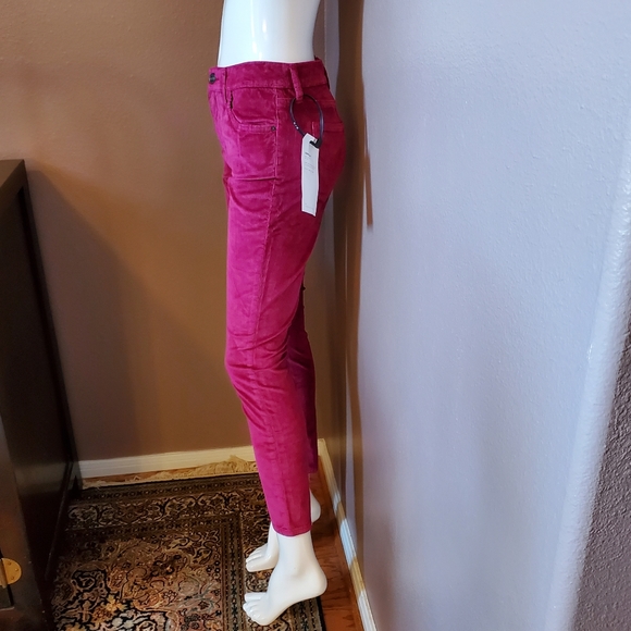 NWT CURRENT/ELLIOTT Stiletto berry cord jeans 28 - Picture 2 of 6